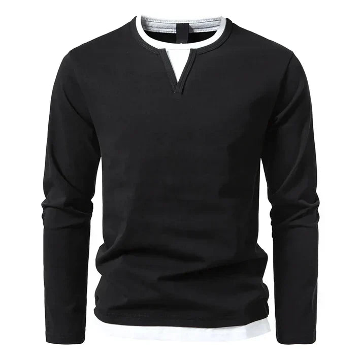 CHEMISE COL ROND MANCHES LONGUES POUR HOMME