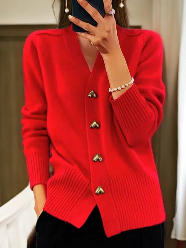 CARDIGAN COL V VINTAGE POUR FEMME