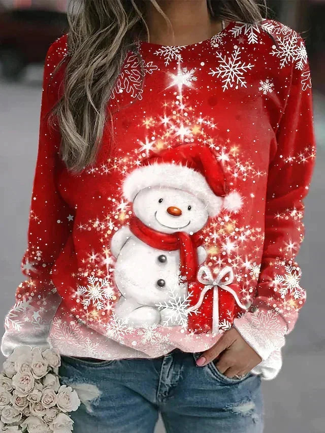 Pull de Noël Imprimé Festif Pour Femme