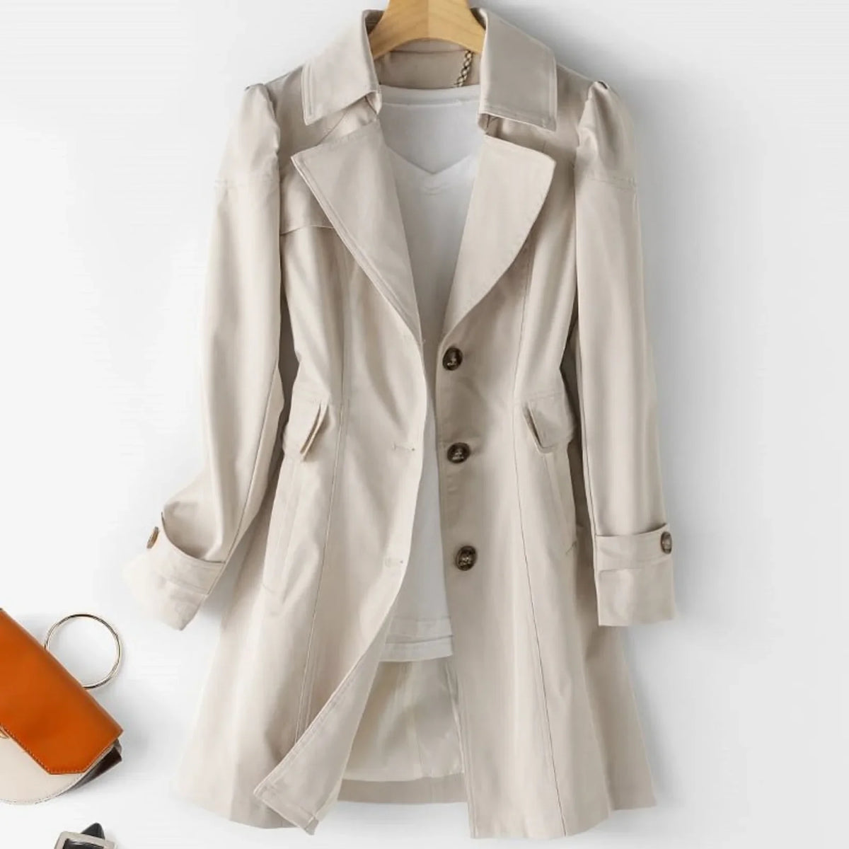 TRENCH CEINTURÉ CLASSIQUE POUR FEMME