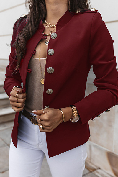BLAZER FEMME COL MANDARIN BOUTONS