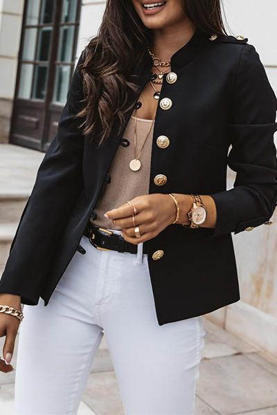 BLAZER FEMME COL MANDARIN BOUTONS