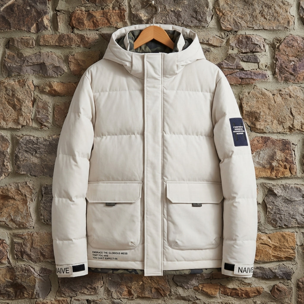 VESTE MATELASSÉE À CAPUCHE POUR HOMME