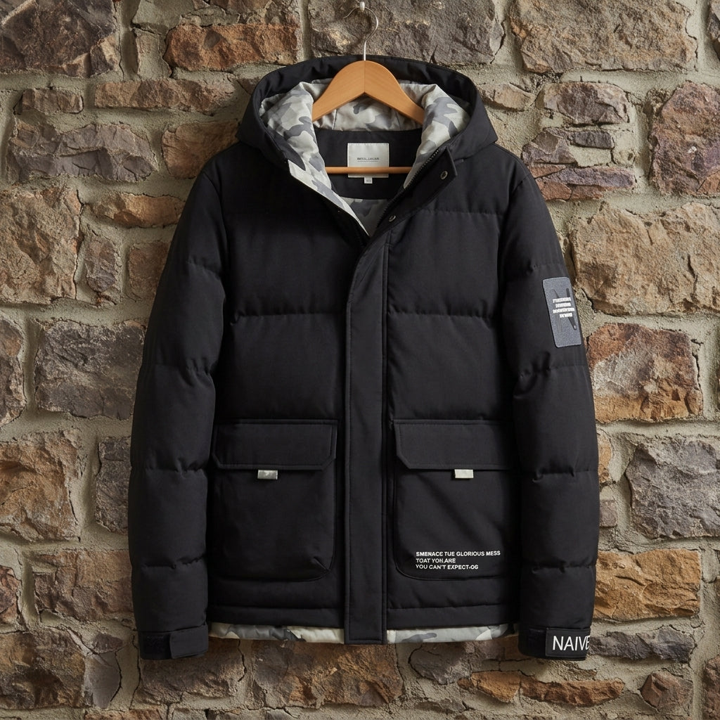 VESTE MATELASSÉE À CAPUCHE POUR HOMME