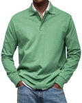 POLO MANCHES LONGUES COL BOUTONNÉ POUR HOMME
