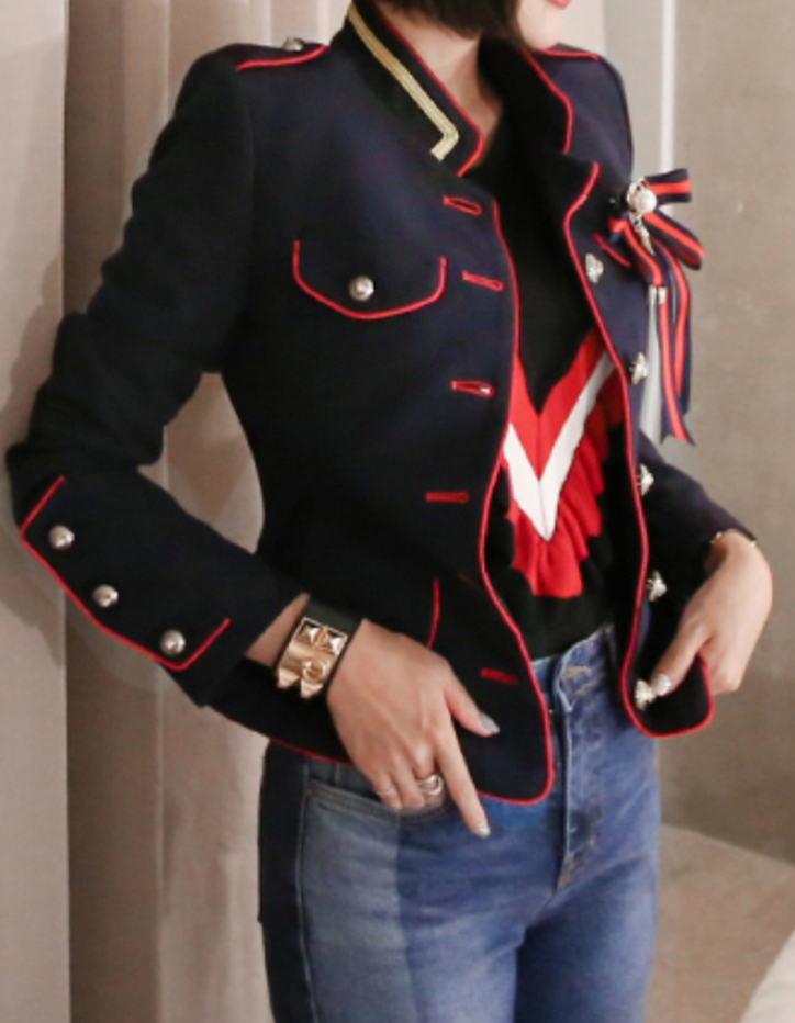 BLAZER FEMME COL REVERS