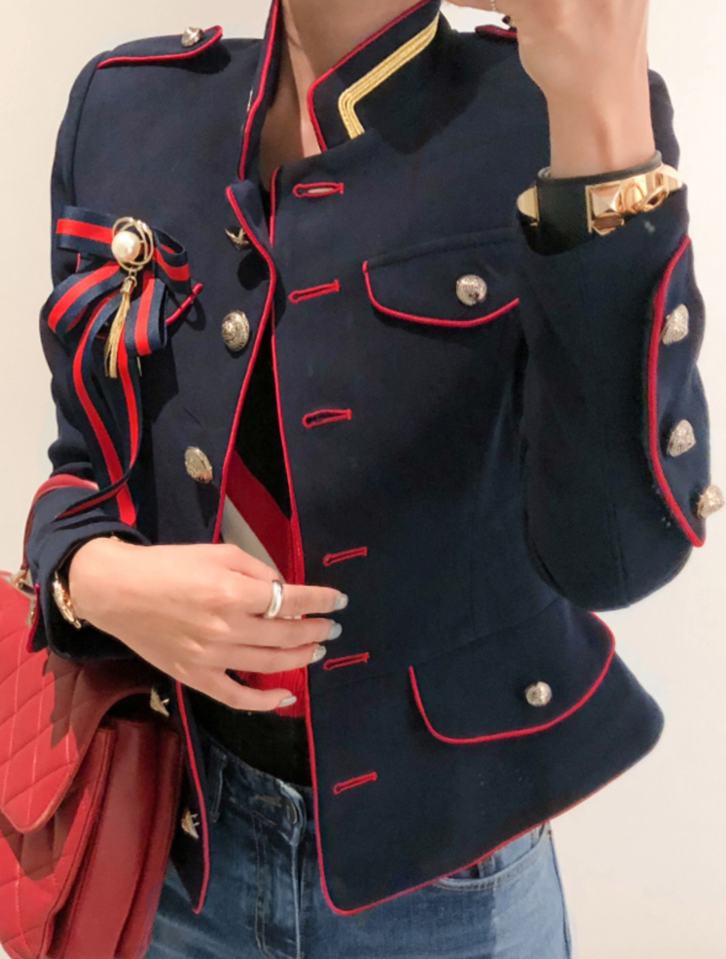 BLAZER FEMME COL REVERS