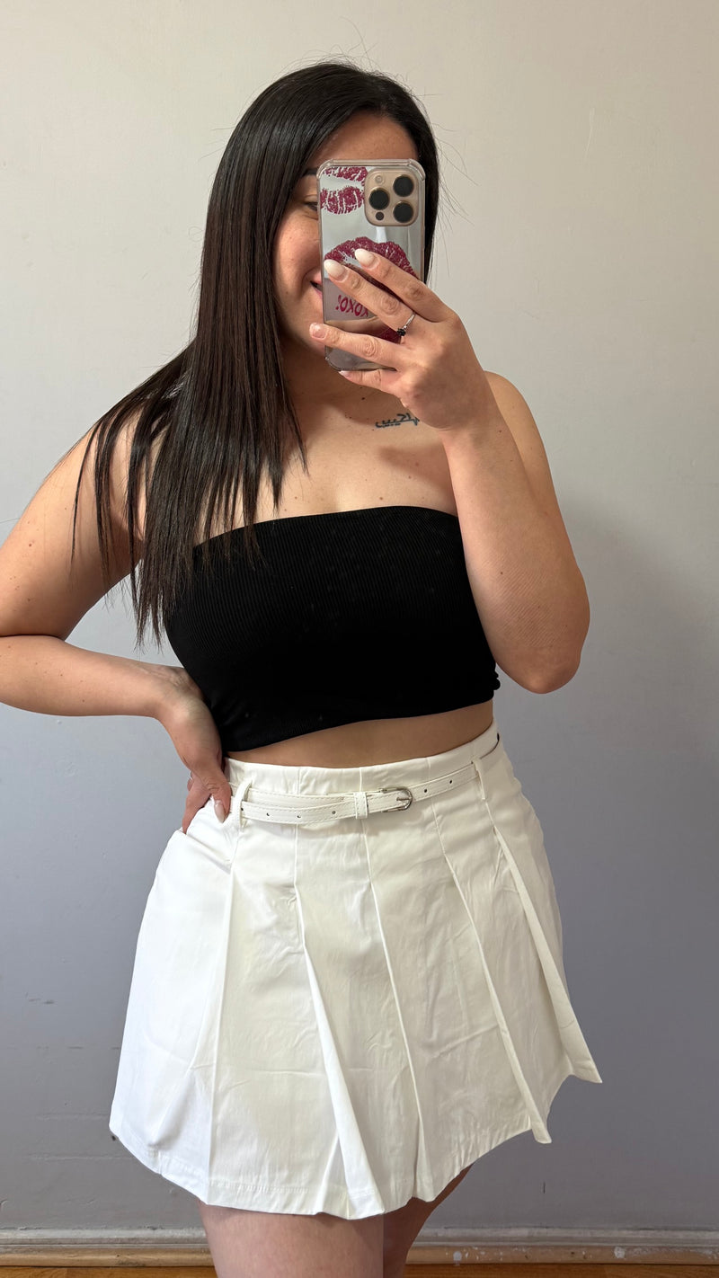 FALDA SHORT TABLEADA