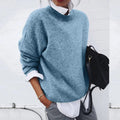 PULL COL ROND MAILLE TEXTURÉE POUR FEMME