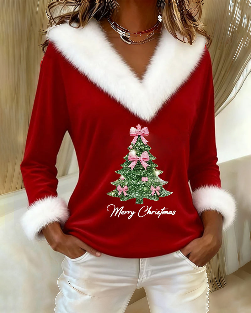 PULL DE NOËL COL V FEMME