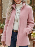 VESTE ZIPPÉE COL MONTANT POUR FEMME