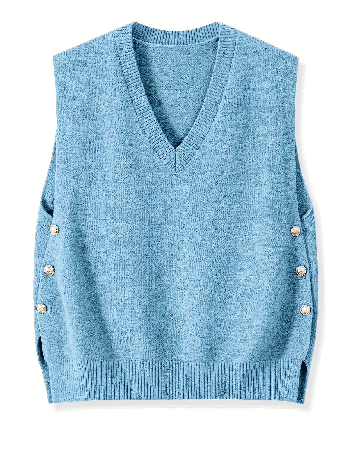 GILET BOUTONS DORÉS POUR FEMME – GILET FEMME SANS MANCHES
