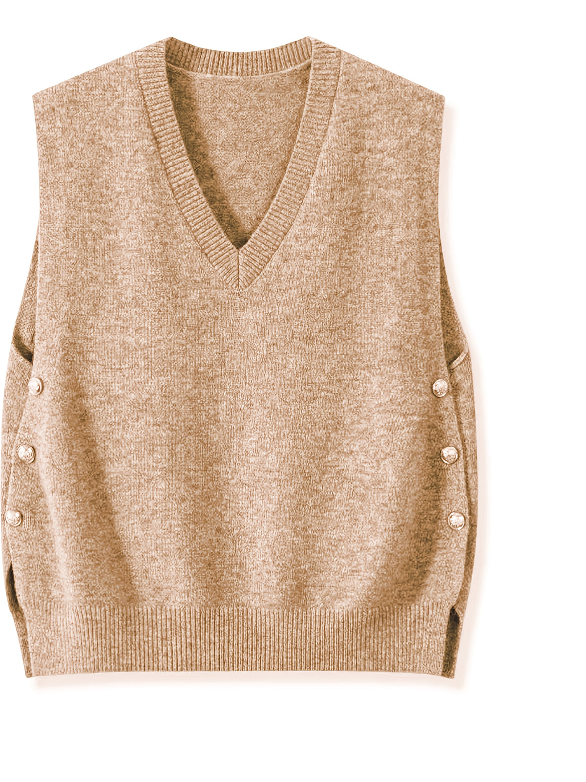 GILET BOUTONS DORÉS POUR FEMME – GILET FEMME SANS MANCHES