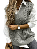 GILET TORSADÉ COL V GILET FEMME SANS MANCHE