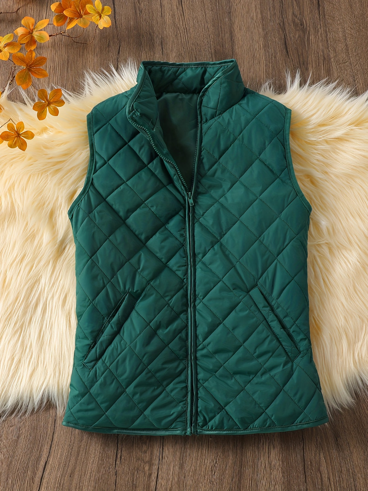 MATELASSÉ UNI GILET FEMME SANS MANCHE