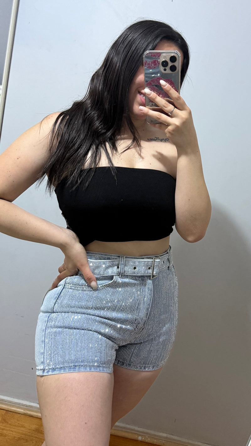 SHORT CINTURÓN BRILLOS!