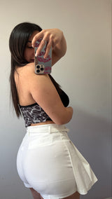 FALDA SHORT TABLEADA