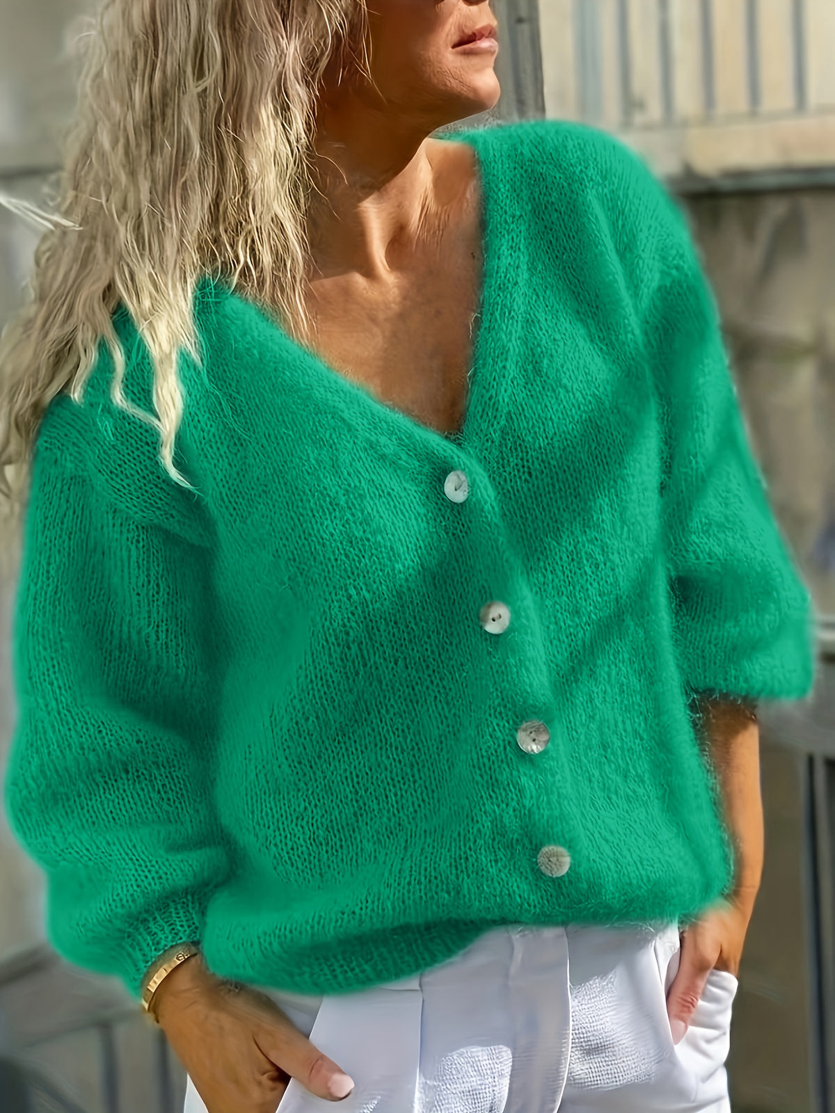 GILET MAILLE BOUTONNÉ POUR FEMME