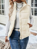 MATELASSÉ COL MONTANT GILET FEMME SANS MANCHE