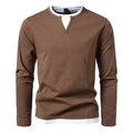 CHEMISE COL ROND MANCHES LONGUES POUR HOMME