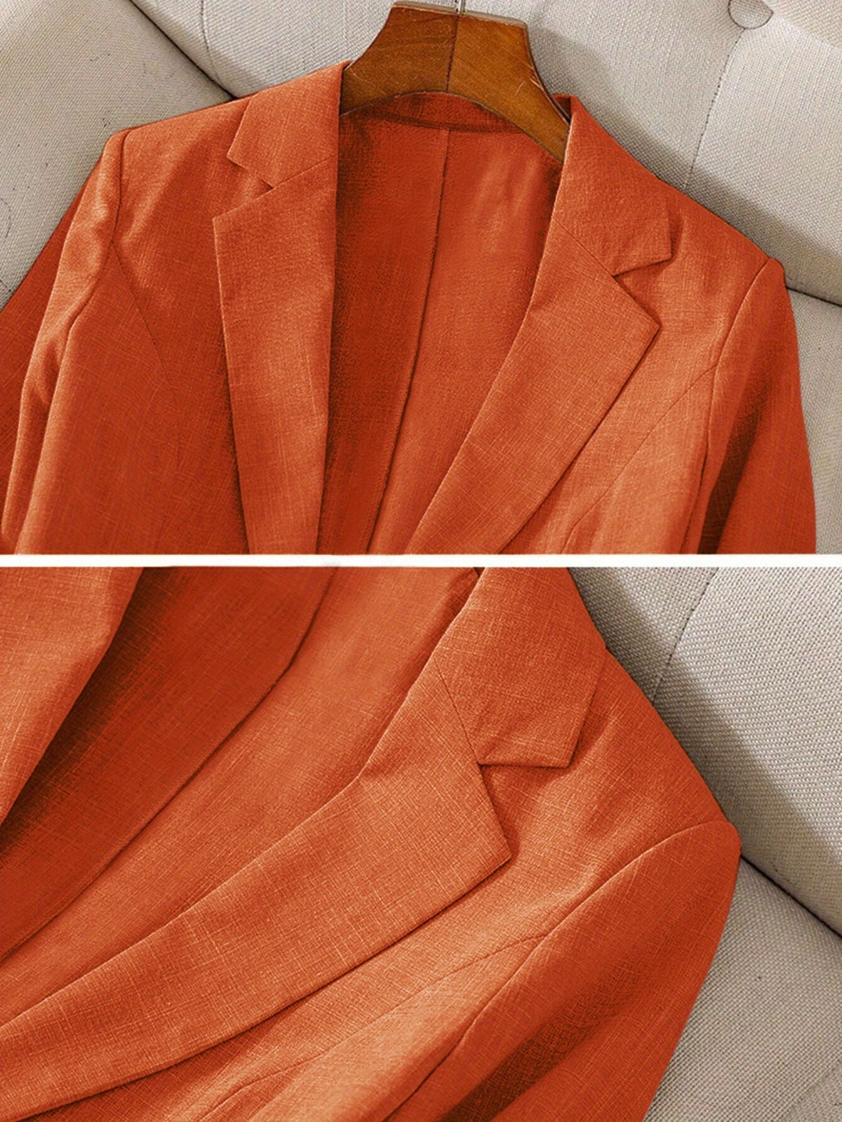 BLAZER CINTRÉ COL CRANTÉ POUR FEMME