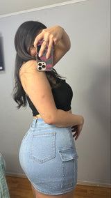 FALDA SHORT CARGO BRILLOS