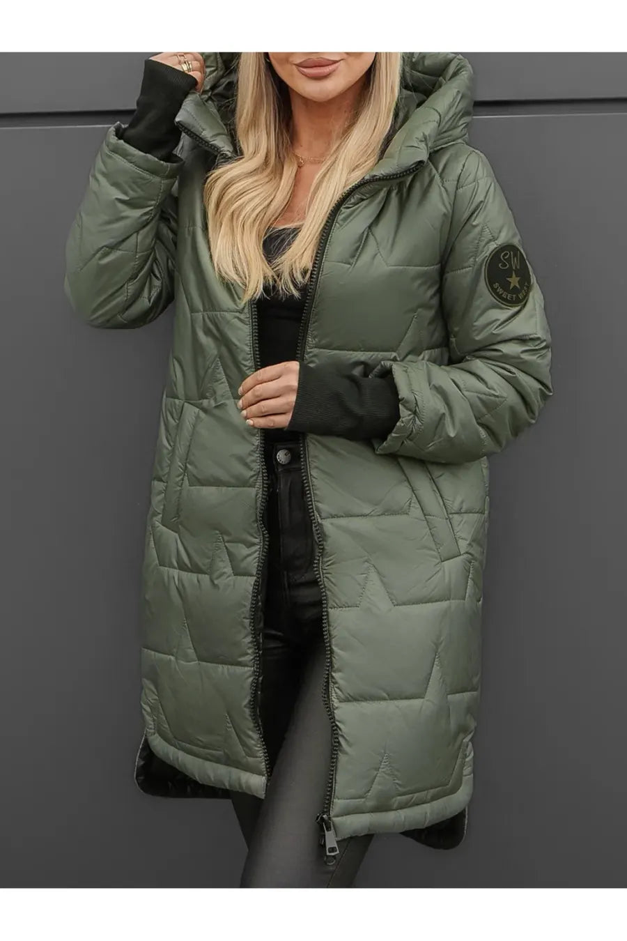 CAPUCHE ZIPPÉE DOUDOUNE FEMME LONGUE