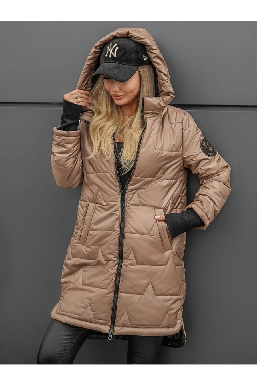 CAPUCHE ZIPPÉE DOUDOUNE FEMME LONGUE