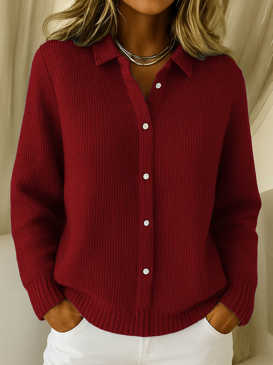 CARDIGAN COL CHEMISE POUR FEMME
