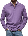 POLO MANCHES LONGUES COL BOUTONNÉ POUR HOMME