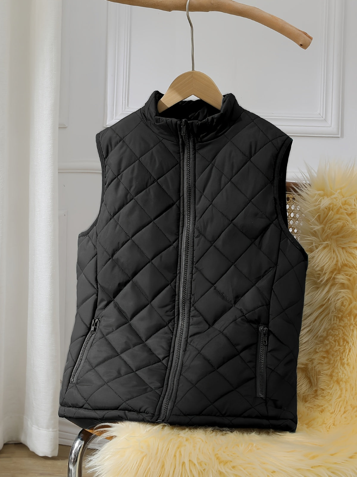 Gilet Femme Sans Manches Matelassé Chaud pour l'Automne