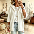 CARDIGAN CAPUCHE MAILLE AMPLE POUR FEMME