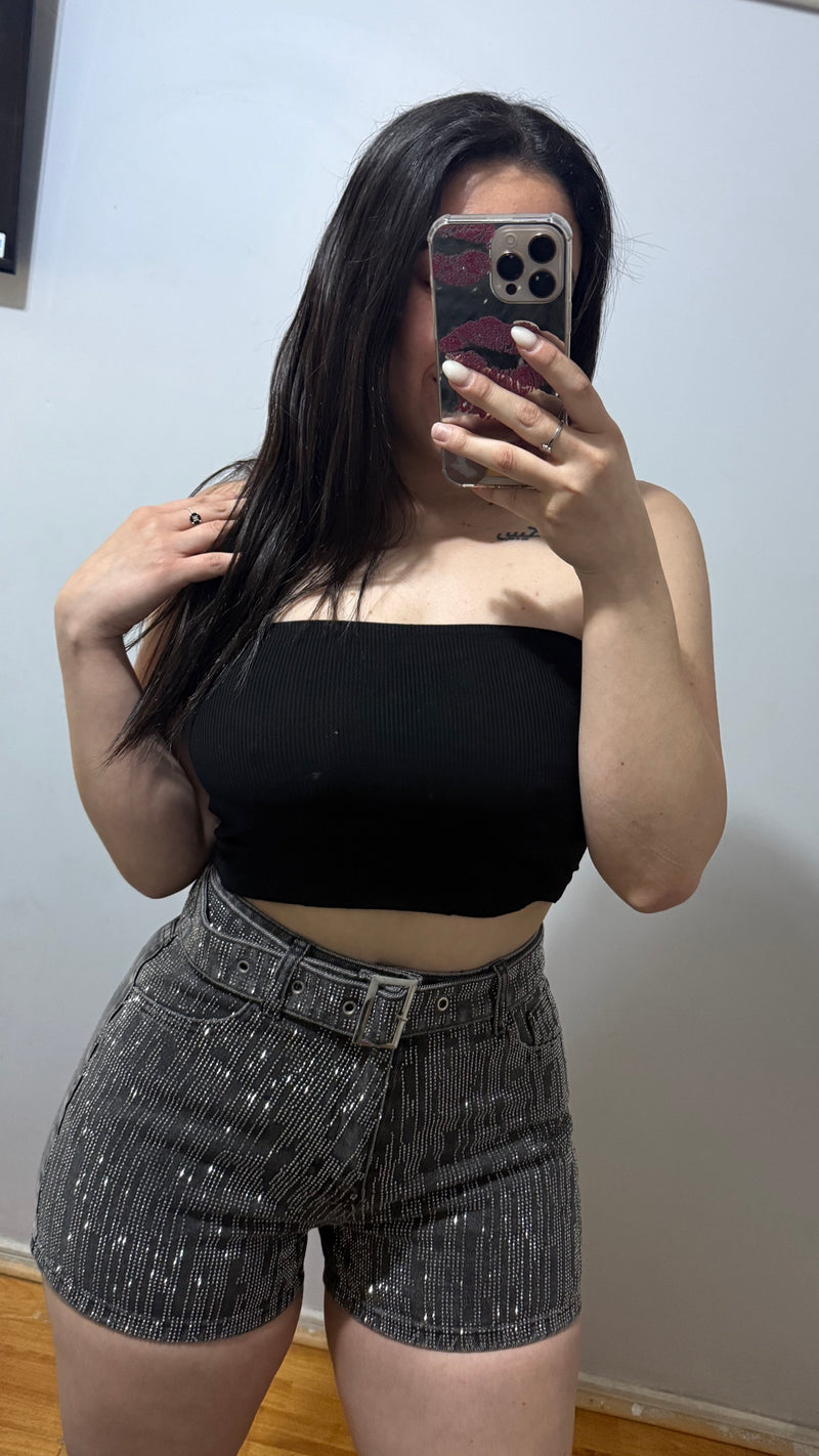 SHORT CINTURÓN BRILLOS!