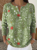PULL DE NOËL COL BOUTONNÉ POUR FEMME