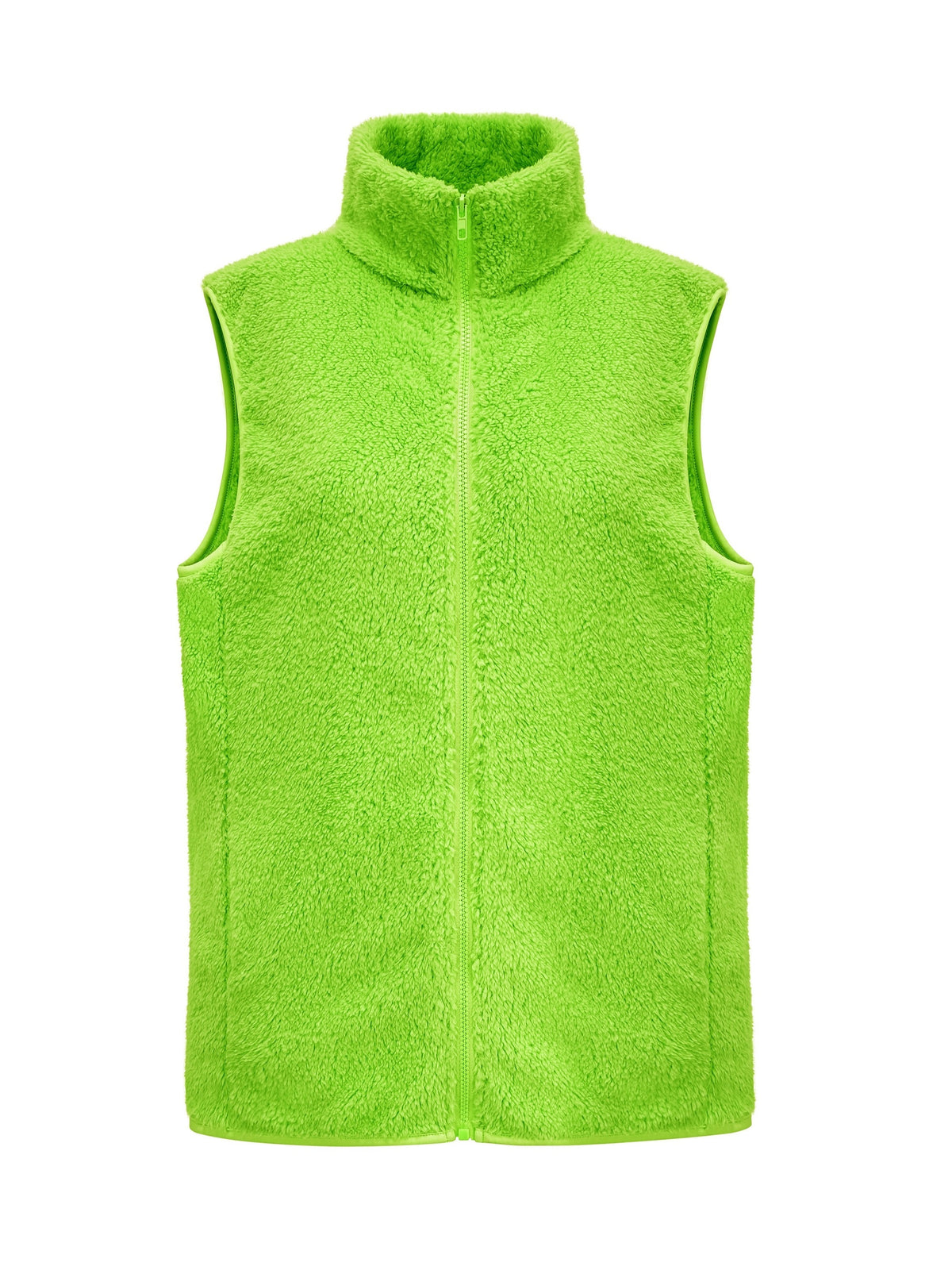 Gilet Femme Sans Manches en Peluche Zippé