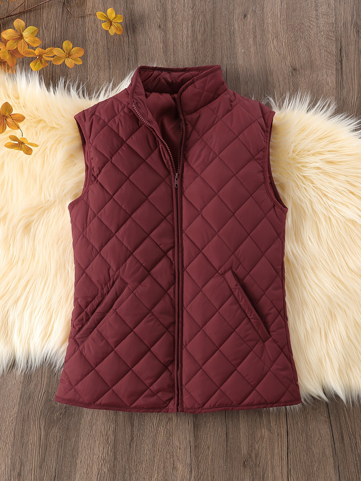MATELASSÉ UNI GILET FEMME SANS MANCHE