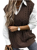 GILET TORSADÉ COL V GILET FEMME SANS MANCHE