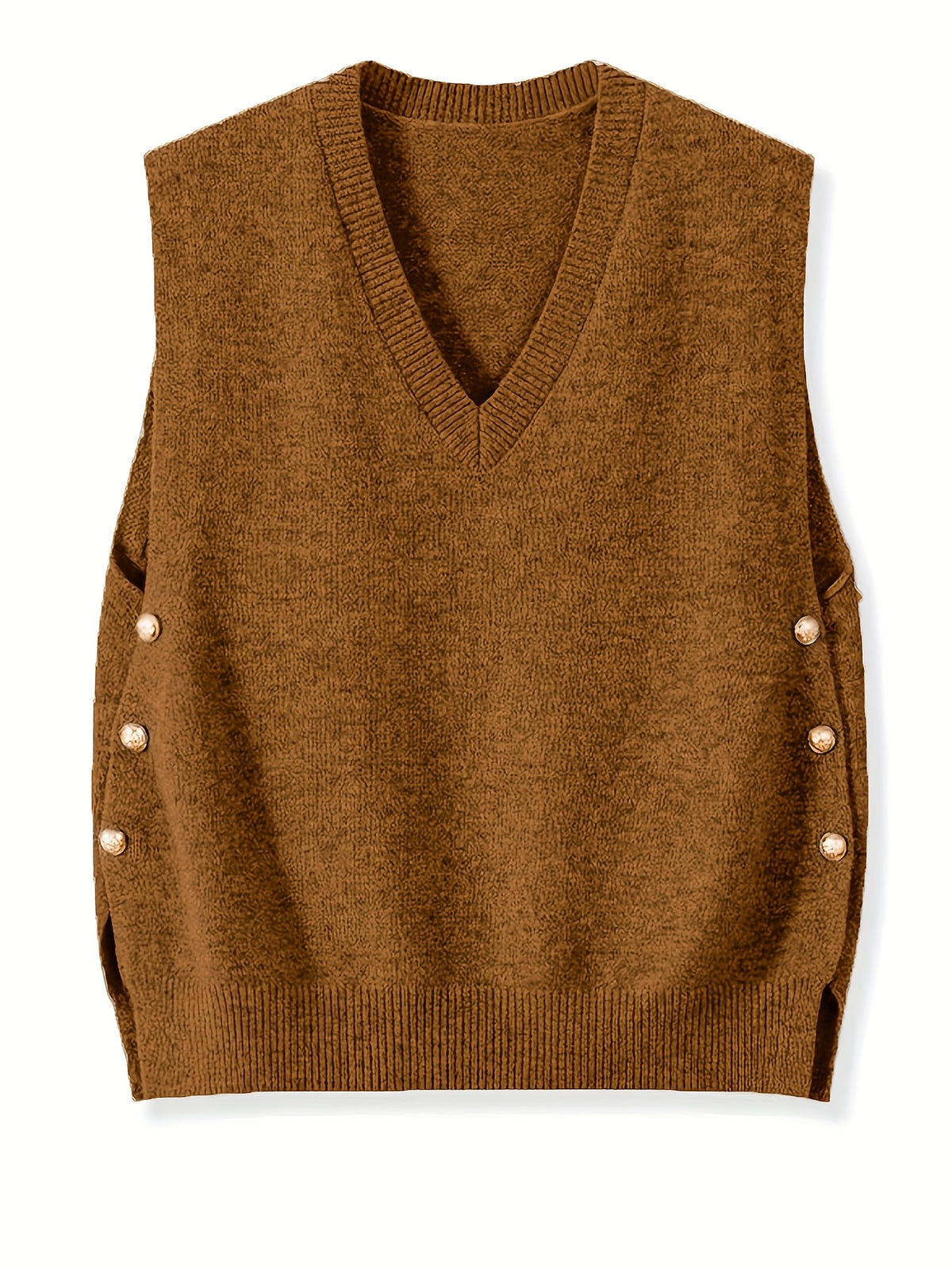 GILET BOUTONS DORÉS POUR FEMME – GILET FEMME SANS MANCHES