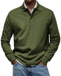POLO MANCHES LONGUES COL BOUTONNÉ POUR HOMME