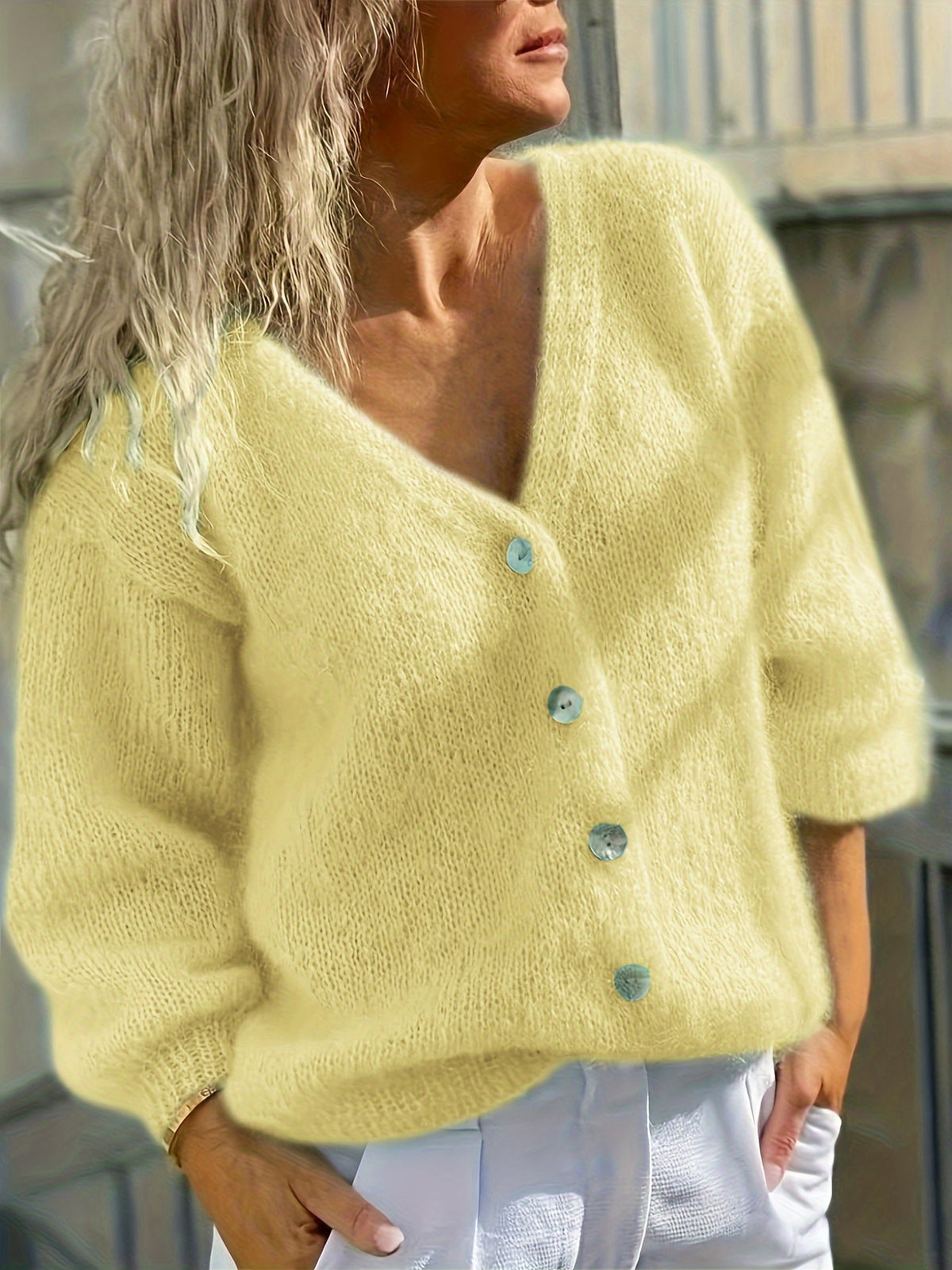 GILET MAILLE BOUTONNÉ POUR FEMME