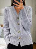 CARDIGAN COL V VINTAGE POUR FEMME