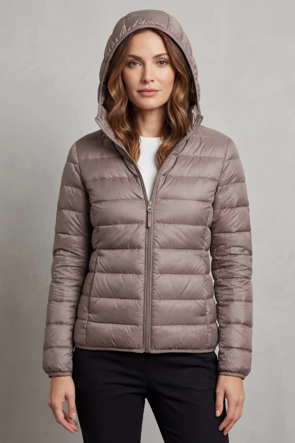DOUDOUNE CAPUCHE MATELASSÉE POUR FEMME