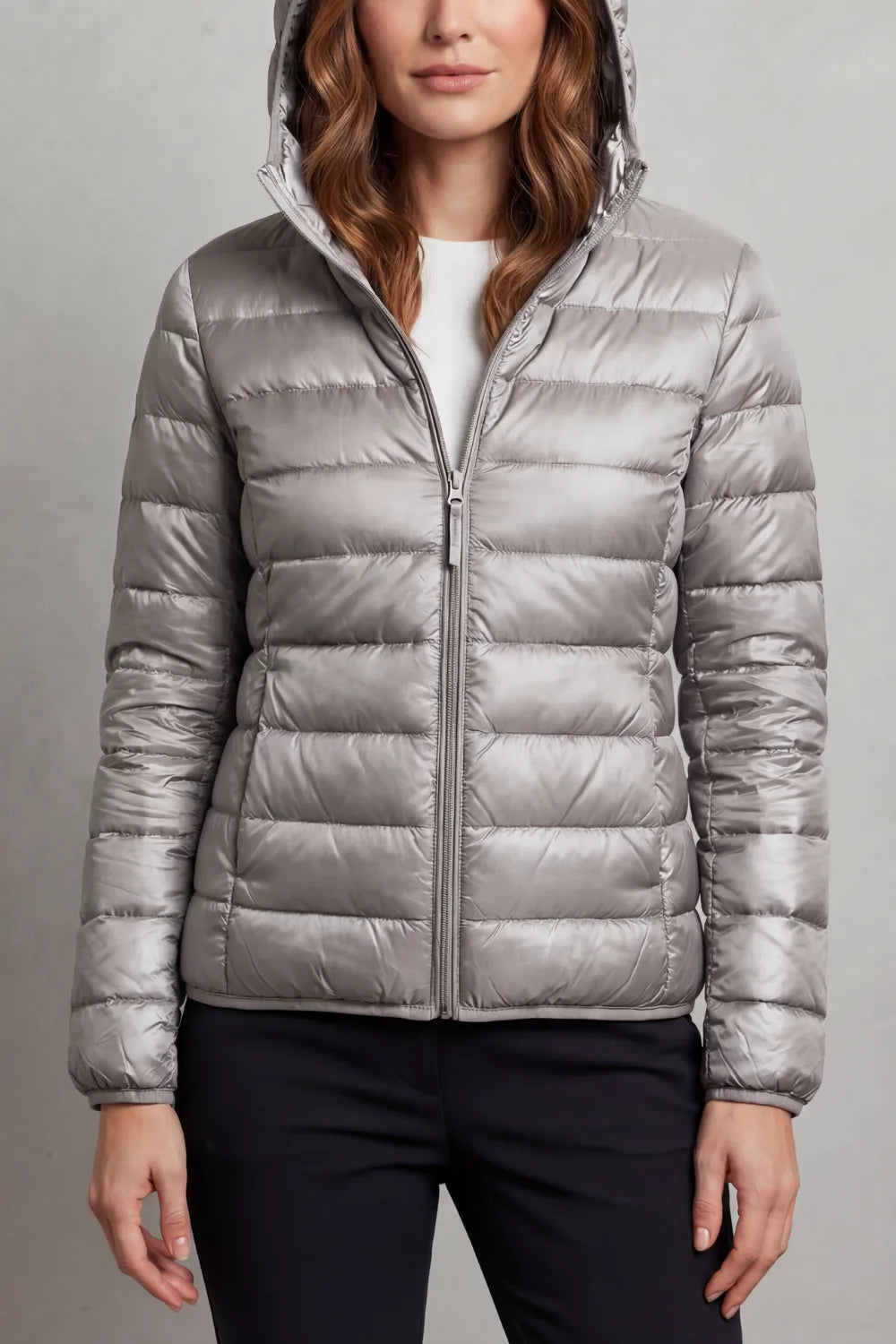 DOUDOUNE CAPUCHE MATELASSÉE POUR FEMME