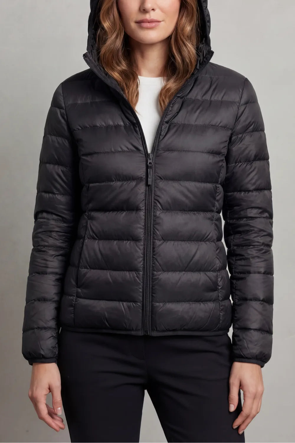 DOUDOUNE CAPUCHE MATELASSÉE POUR FEMME