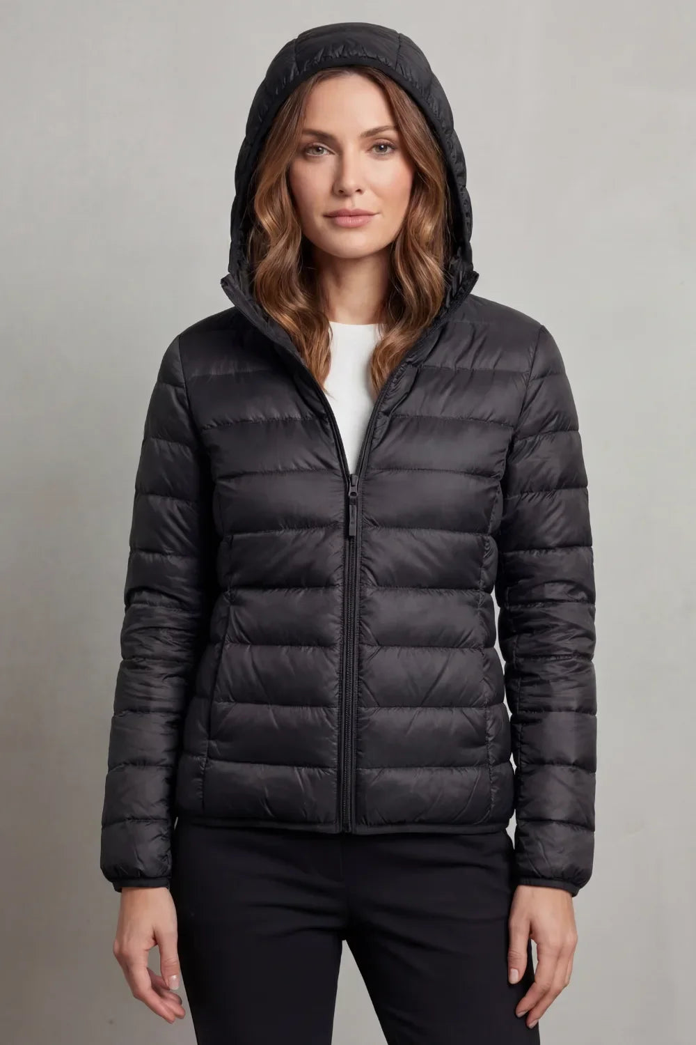 DOUDOUNE CAPUCHE MATELASSÉE POUR FEMME