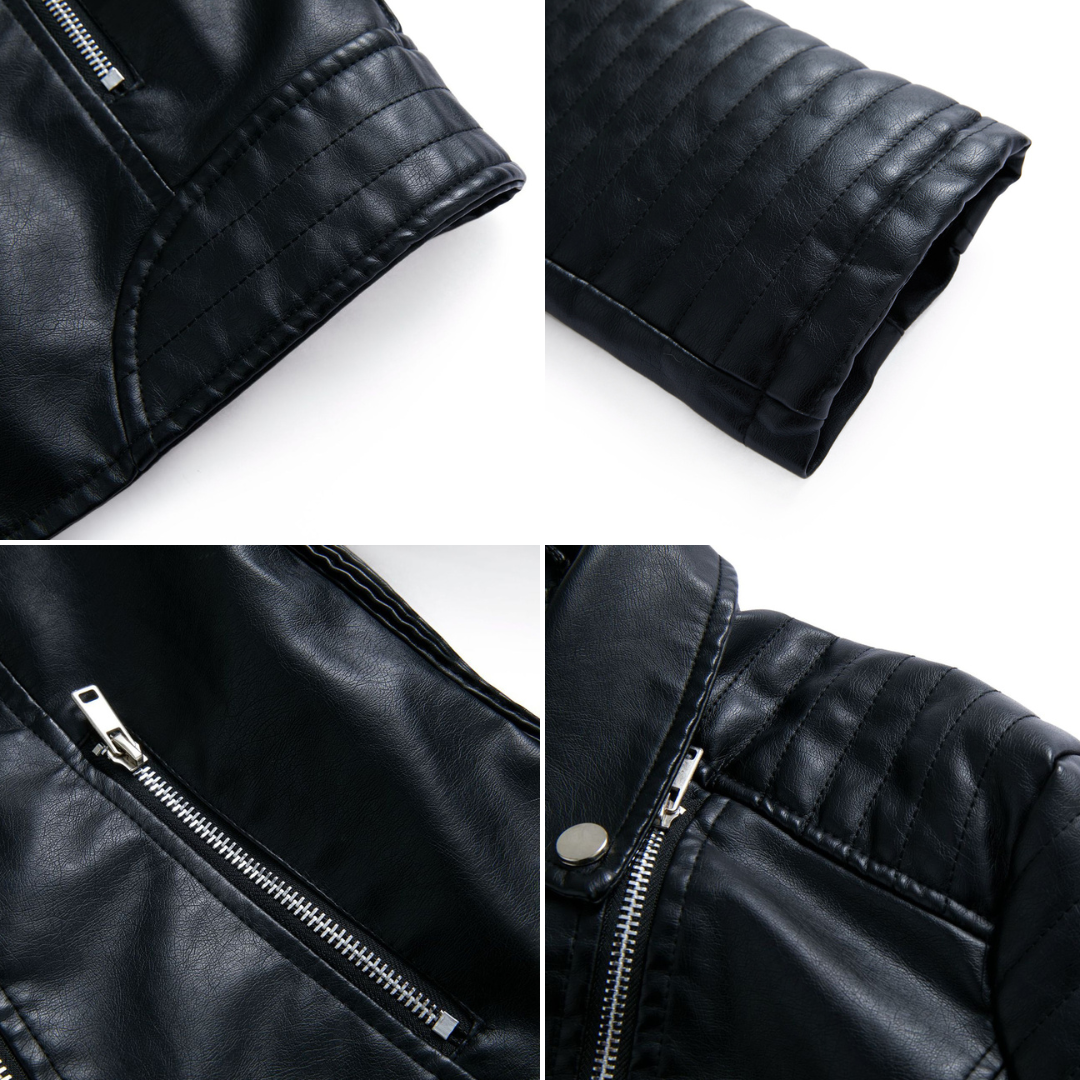 VESTES EN CUIR CLASSIQUES EFFET SIMILI POUR FEMME