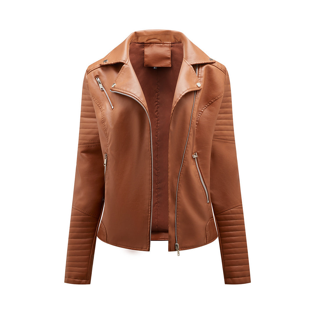 VESTES EN CUIR CLASSIQUES EFFET SIMILI POUR FEMME