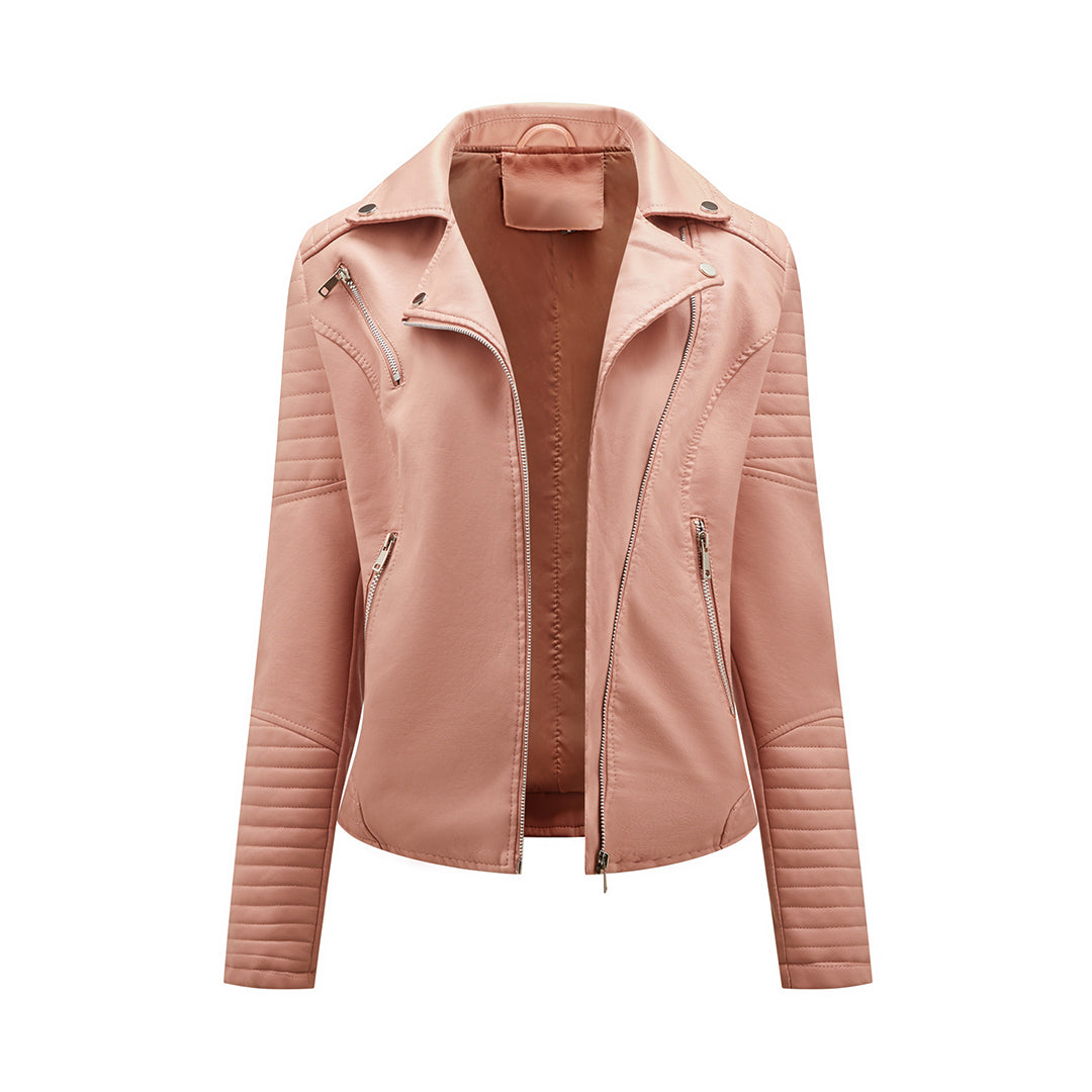VESTES EN CUIR CLASSIQUES EFFET SIMILI POUR FEMME