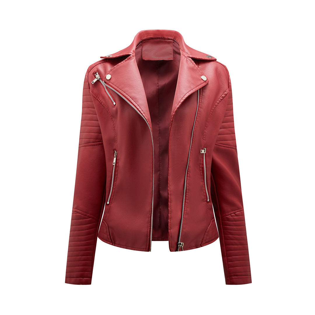 VESTES EN CUIR CLASSIQUES EFFET SIMILI POUR FEMME