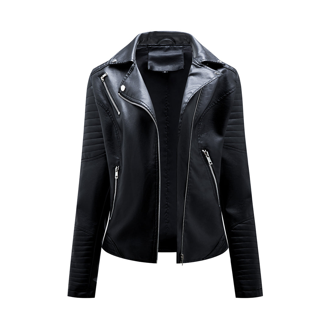 VESTES EN CUIR CLASSIQUES EFFET SIMILI POUR FEMME